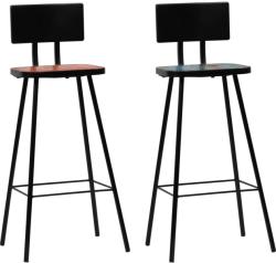 vidaXL Scaune de bar, 2 buc. , lemn masiv reciclat (245392)