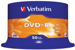 Verbatim DVD-R VERBATIM 4.7 GB, 120 min, viteza 16x, Single Layer, spindle, "Matt Silver", 50 buc/set