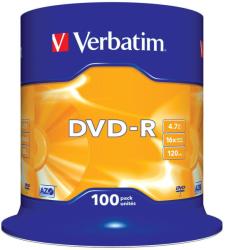 Verbatim DVD-R VERBATIM 4.7 GB, 120 min, viteza 16x, Single Layer, spindle, "Matt Silver", 100 buc/set