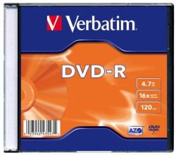 Verbatim DVD-R VERBATIM 4.7 GB, 120 min, viteza 16x, Single Layer, carcasa, "Matt Silver