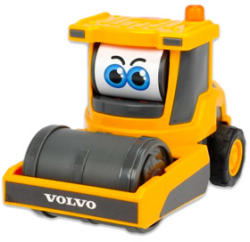 Simba Toys Boldog masinák - mozgó szemű Volvo Compactor úthenger