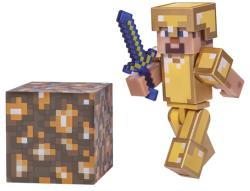 Jazwares Minecraft - Steve arany páncélban (16488)