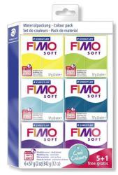 FIMO Soft Colour Pack égethető gyurma készlet hideg színek 6x57 g (FM802324)
