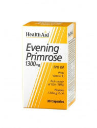 HEALTH AID Хранителна добавка масло от Вечерна иглика, Health Aid Evening Primrose Oil 1300mg Supplement for Menopause 30 caps