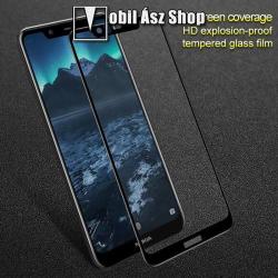 IMAK NOKIA 5.1 Plus, IMAK üvegfólia, 9H, Full cover, Fekete