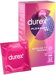 Durex Pleasure Me - bordázott-pontozott óvszer (12db) - szexshop