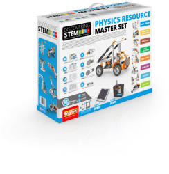 Engino Physics Resource - Master Set - Masini simple, Structuri, Legile lui Newton, Energie solara (STEM50)
