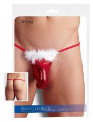 Svenjoyment Meglepetés karácsonyi tanga férfiaknak - piros (S-L) - szexshop