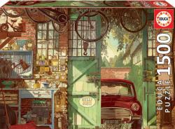 Educa Puzzle Old garage, Arly Jones Educa cu 1500 piese şi lipici Fix de la 11 ani (EDU18005)