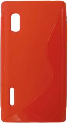 Husa silicon S-case rosie pentru LG Optimus L5 E610/E612