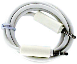 Cablu audio auxiliar (aux) jack tata-tata 3.5 mm alb
