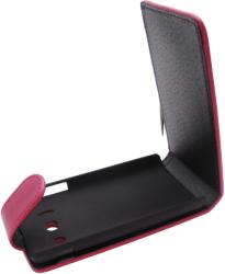 Husa flip rosu inchis (Crazy Horse) pentru Huawei Ascend Y300 (U8833)