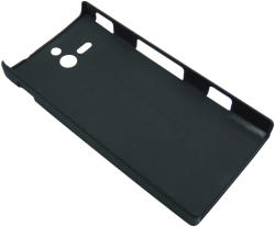 Husa tip capac spate neagra (cu puncte) pentru Sony Xperia U (ST25i)