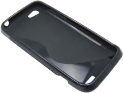 Husa silicon S-case neagra pentru HTC One V