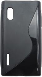 Husa silicon S-case neagra pentru LG Optimus L5 E610/E612