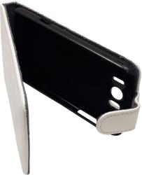 Husa flip vertical Forcell alba pentru HTC Sensation XL