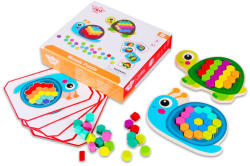 Tooky Toy Teknős és csiga fa mozaik puzzle (TKG040)