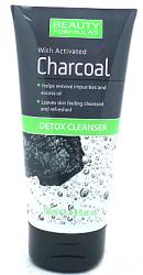 Beauty Formulas Soluție pentru curățarea pielii feței cu cărbune - Beauty Formulas Charcoal Detox Cleanser 150 ml