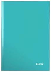 LEITZ Beíró, A5, vonalas, 80 lap, keményfedeles, LEITZ "Wow", jégkék (E46271051)