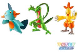 TOMY Pokémon 3 darabos figura szett - Grovyle, Combusken, Marshtomp (104060)