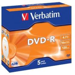 Verbatim DVD-R Verbatim 16x, 4.7GB, 1buc, Jewel case (43519)