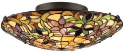 Quoizel Plafonieră Tiffany KAMI, bronz, H: 15.2cm, 2 becuri, QZ-KAMI-F (QZ-KAMI-F)