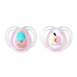 Tommee Tippee - Suzete Anytime, 0-6 luni, Pink Let's Smile (TT0170-MAR-ROZ)