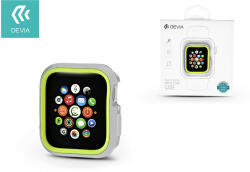 Tok Apple Watch 4 védőtok - Devia Dazzle Series 40 mm - ezüst/neon zöld - nextelshop