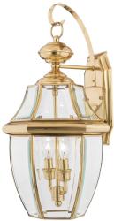 Quoizel Aplică NEWBURY Large, alamă, H: 50.8cm, IP44, 2 becuri, QZ-NEWBURY2-L-PB (QZ-NEWBURY2-L-PB)