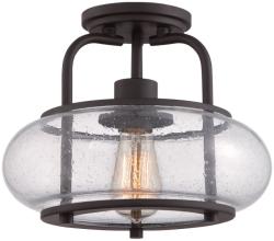 Quoizel Plafonieră bucătărie retro TRILOGY, bronz, H: 25, 4 cm, QZ-TRILOGY-SF-S (QZ-TRILOGY-SF-S)