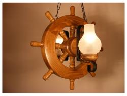 Omnia Electric Lustra timona din lemn de fag si abajur tip lampa omnia (Timona 2X40W)