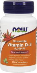 NOW Chewable Vitamin D-3 5000 IU rágótabletta 120 db