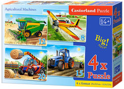 Castorland Mezőgazdasági gépek 4 az 1-ben puzzle (B-041039)