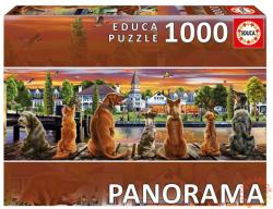 Educa Panoráma puzzle - Kutyák a mólón 1000 db-os (17689)