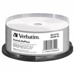 Verbatim BluRay BD-R DL [ Spindle 25 | 50GB | 6x [WIDE PRINT NO ID hard coat] (43749)