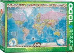 EUROGRAPHICS Map of the World 1000 db-os (6000-0557)