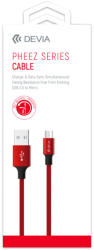 DEVIA Cablu MicroUSB Devia Pheez Series Red 2m (DVPSMRD)