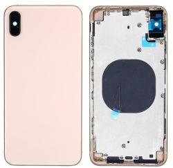 tel-szalk-008680 Apple iPhone XS Max arany KOMPLETT akkufedél, hátlap, hátlapi kamera lencse stb (tel-szalk-008680)