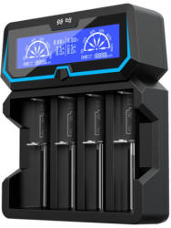 Xtar négycsatornás 18650 21700 26650 X4 hálózati és USB Lithium-Ion Li-Ion akkumulátor/cella töltő/adapter (XTARX4)