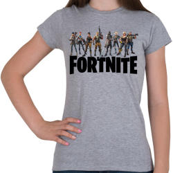 printfashion Fortnite #5 /Black/ - Női póló - Sport szürke (1116602)