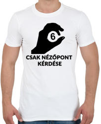 printfashion Hatos lottó - Férfi póló - Fehér (1118416)