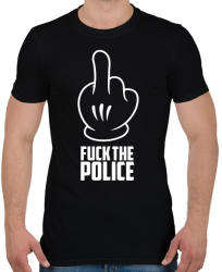 printfashion Fuck the police - Férfi póló - Fekete (1138165)