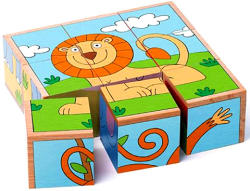 Woodyland Kubus 3x3 mesekocka - egzotikus állatok