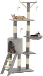 vidaXL Ansamblu pisici cu stâlpi din funie de sisal, 138 cm, gri (170578) - vidaxl