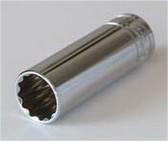 JONNESWAY Kézi dugókulcsfej 1/2" 12lap hosszított 16mm (S66HD4116)