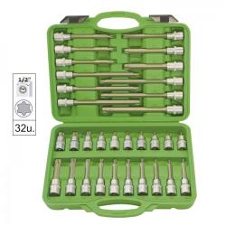 JBM Torx dugófej készlet 1/2 32db- (JBM52605)