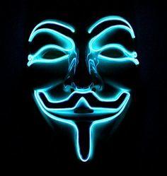 Anonymous világító LED maszk