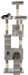 vidaXL Ansamblu pentru pisici cu stâlpi funie sisal, 170 cm, gri (170612) - vidaxl