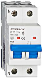 Schrack Intreruptor automat modular MCB, AMPARO 6kA, C 25A, 1P+N (AM617625)