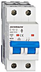 Schrack Intrerupator automat bipolar MCB, AMPARO 6kA, C 10A, 2P (AM617210)